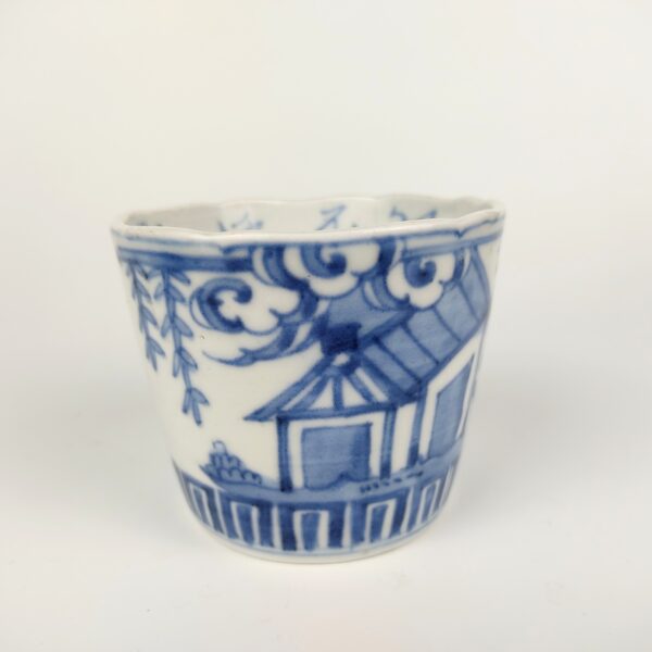 伊万里 染付唐子そば猪口 – 古美術西川