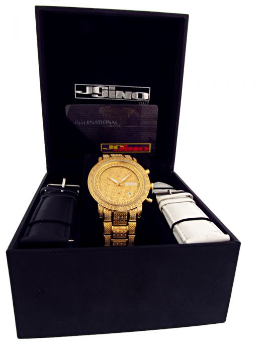 Mens Jojino Diamond Gold Chronograph Watch 1.05ct MJ-1000B | AJwatches