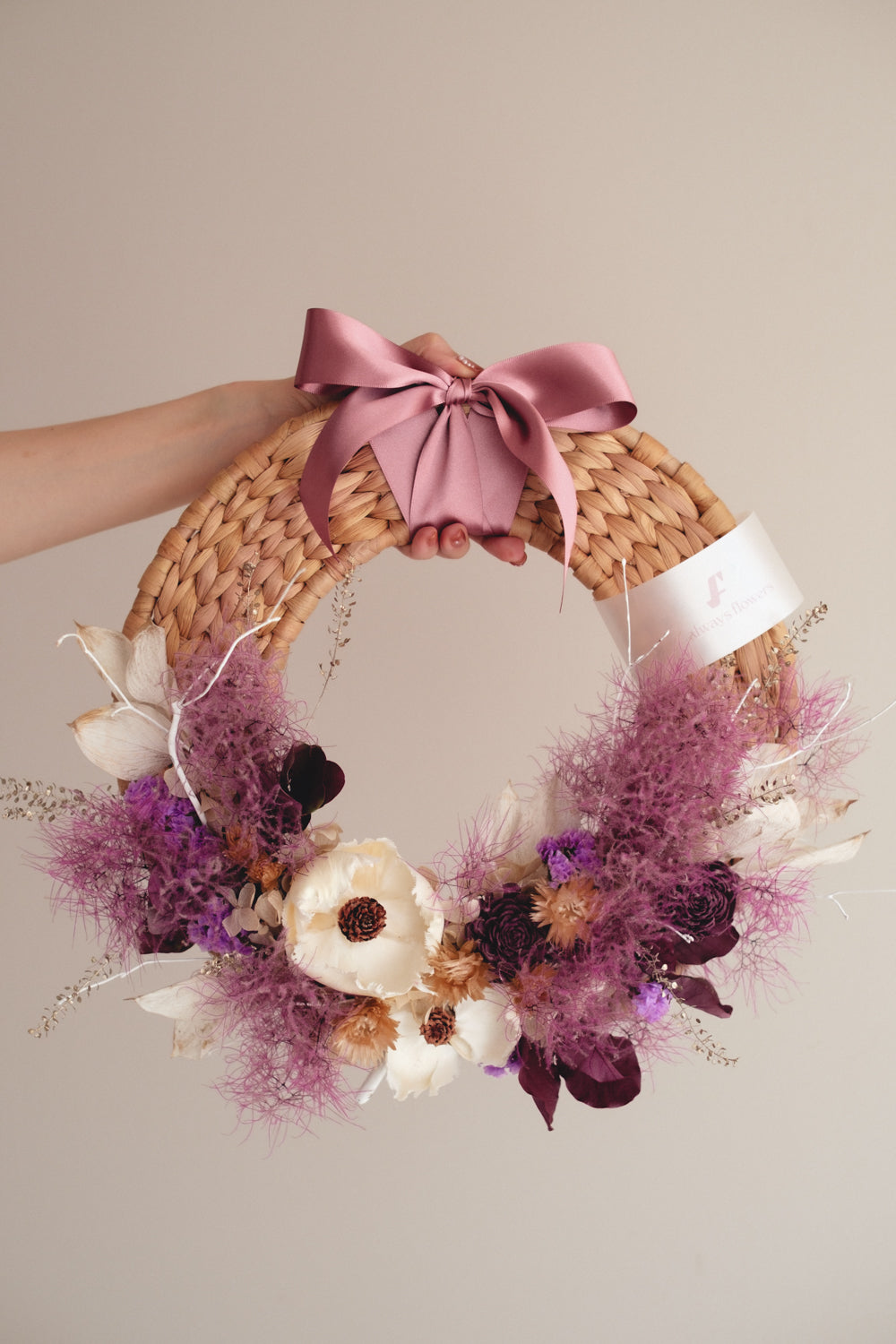 季節限定◇Disc Wreath／ディスクリース スモーキーブルーム／ドライ