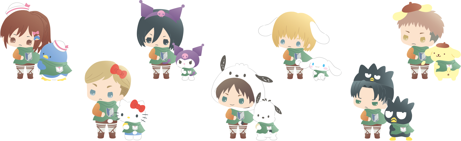 進撃の巨人×サンリオキャラクターズ｜新商品・再販情報