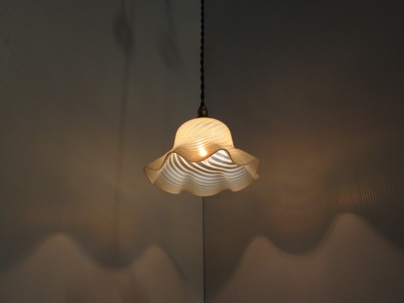 イギリス 1920年 ヴァセリン（ウラン） ランプシェード オパールセント