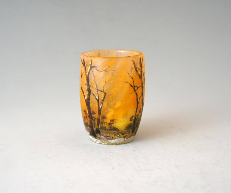 ドーム・ナンシー「冬景色 リキュールグラス」《アンティックかとう》