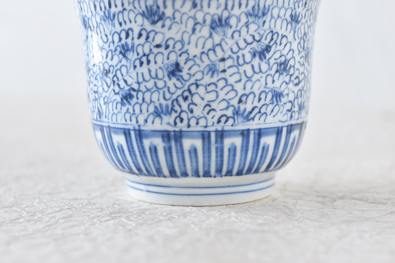 古伊万里 染付 微塵唐草 向付 蕎麦猪口 - 生活骨董と古布の