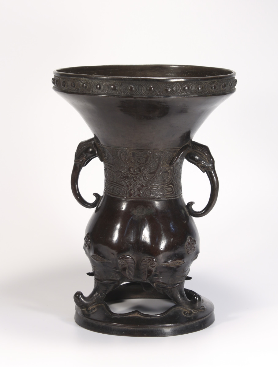 古銅 象耳花器 - 古好屋