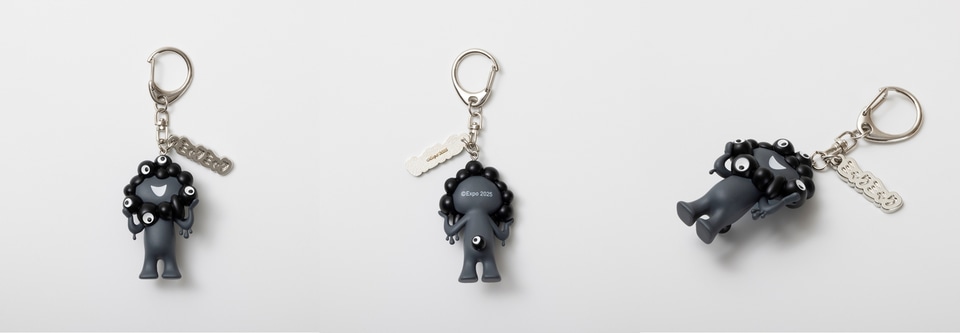 ミャクミャク立体キーホルダーに新色「黒」登場！ 全6色展開に