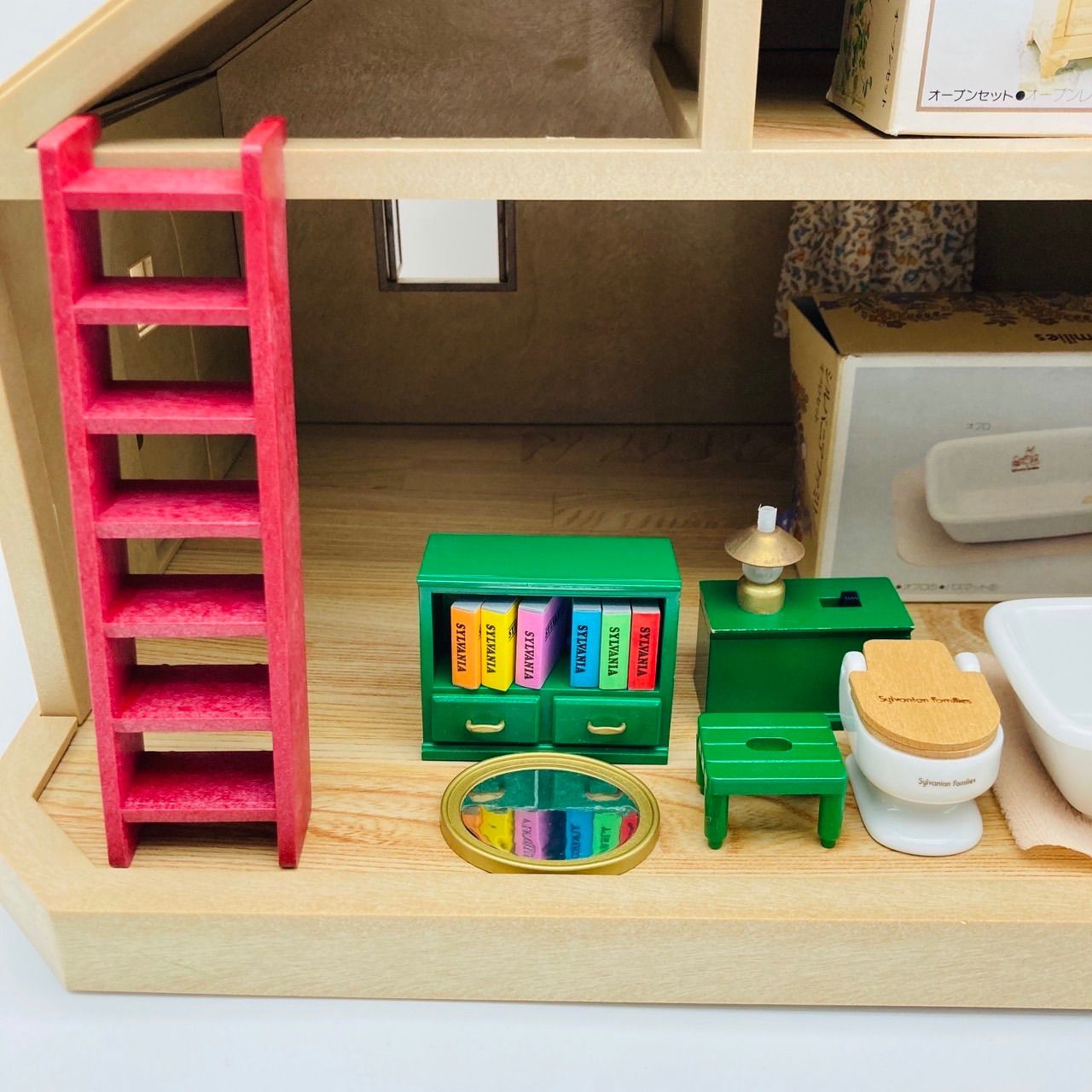 中古 シルバニアファミリー デラックスハウス 家具 小物 セット まとめ