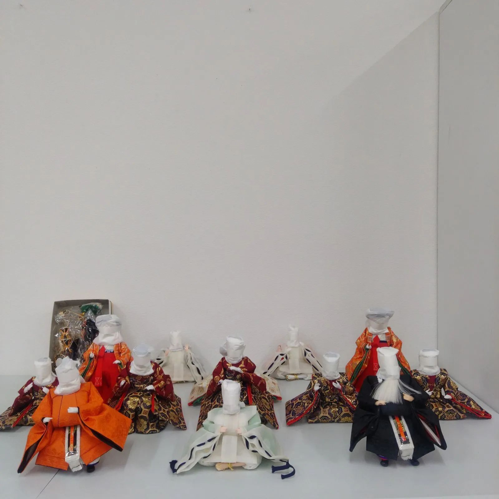 TAKA62-64】☆ 未検品 ｢雛人形 13人揃 三五 No341 金蘭 三人官女 五人