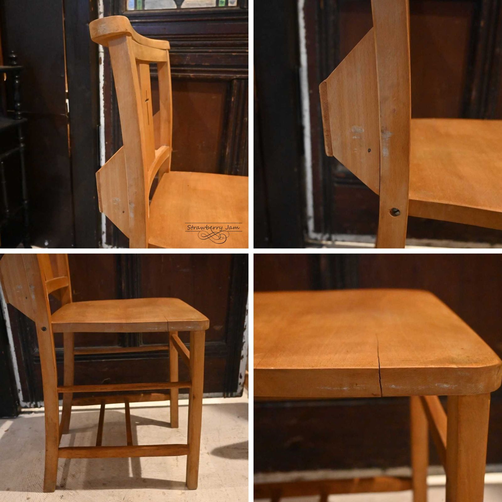 L3710-14-6 英国アンティーク チャーチチェア ヴィクトリアン