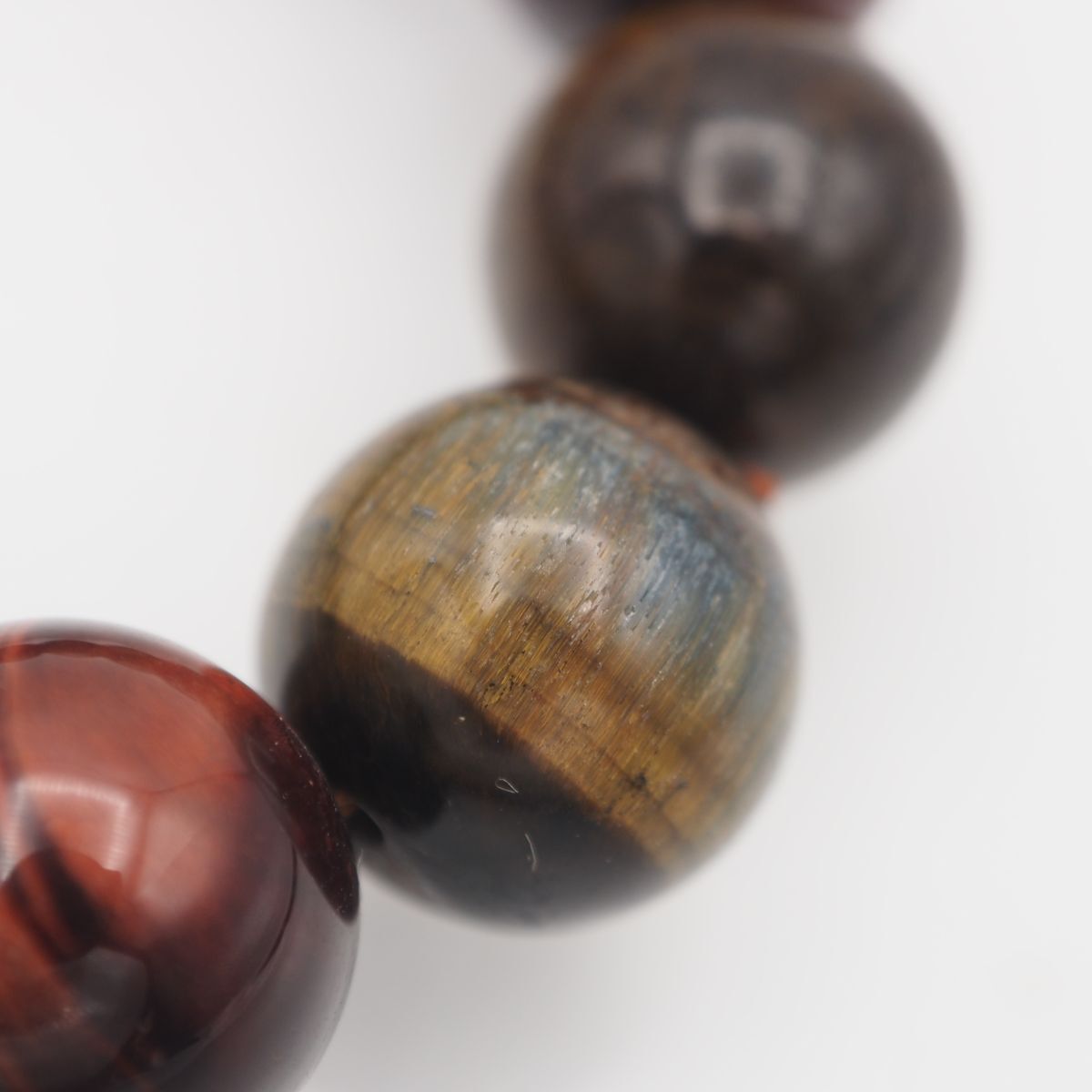 Q538 大粒 タイガーアイ 14.7mm珠 ブレスレット デザイン 数珠