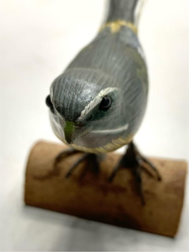 希少 キセキレイ バードカービング 野鳥彫刻 木彫りの野鳥 置物