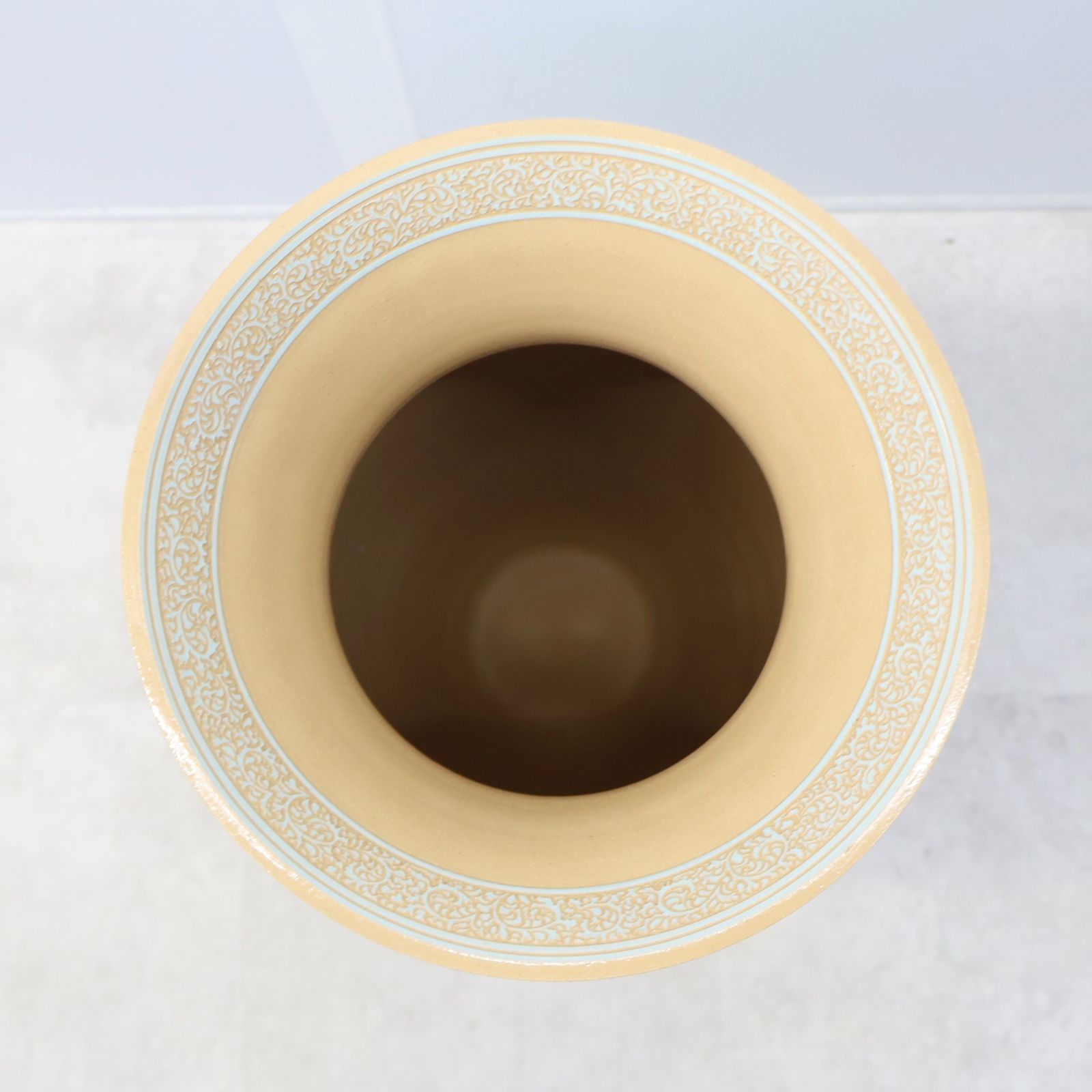 ▽骨董 古美術 ｜華壺 つぼ 花器 山水図｜東炎窯 金東和 作 東炎釉裏