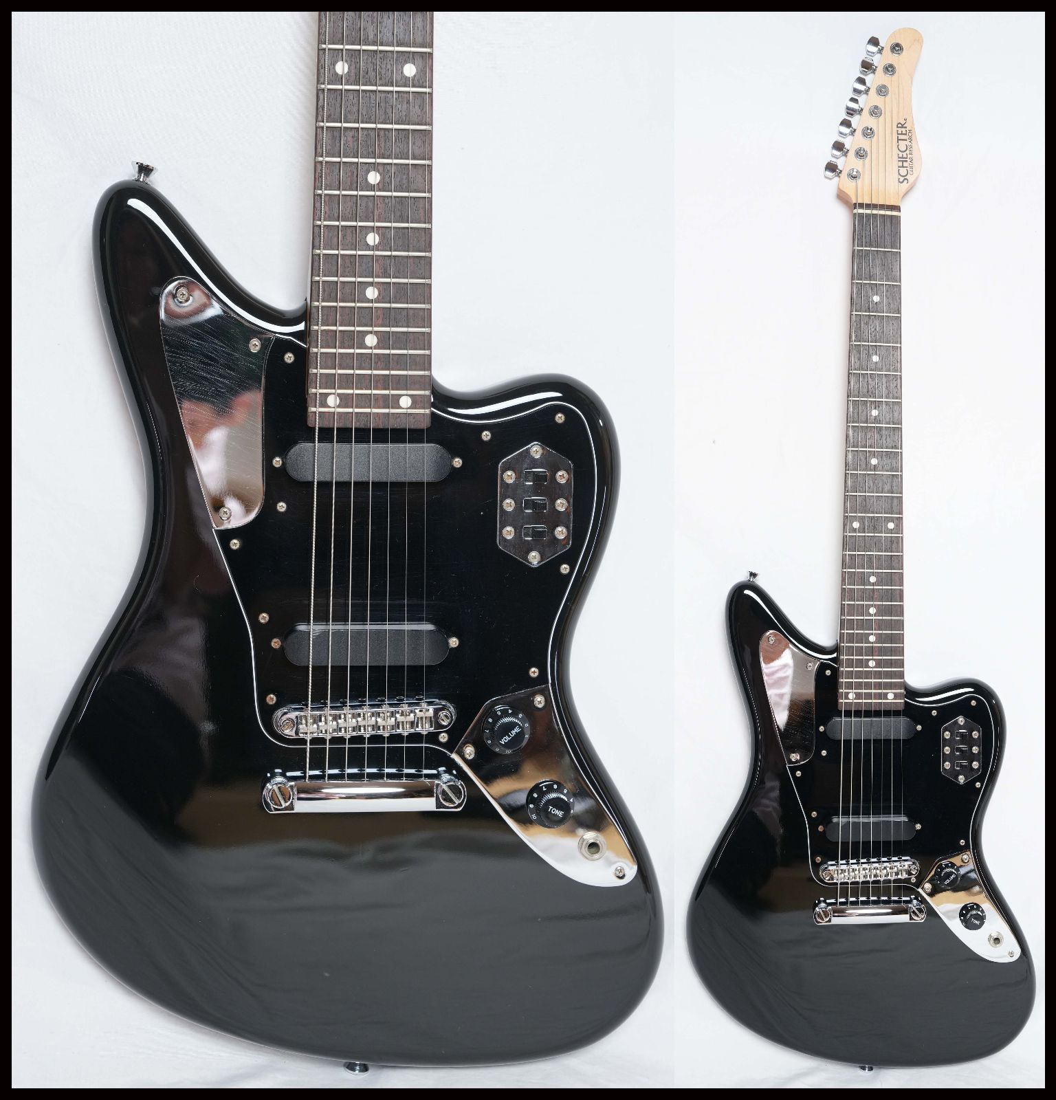 ☆SCHECTER☆AR-07 Black JAGUAR ジャガータイプ 7弦ギター 美品 2013