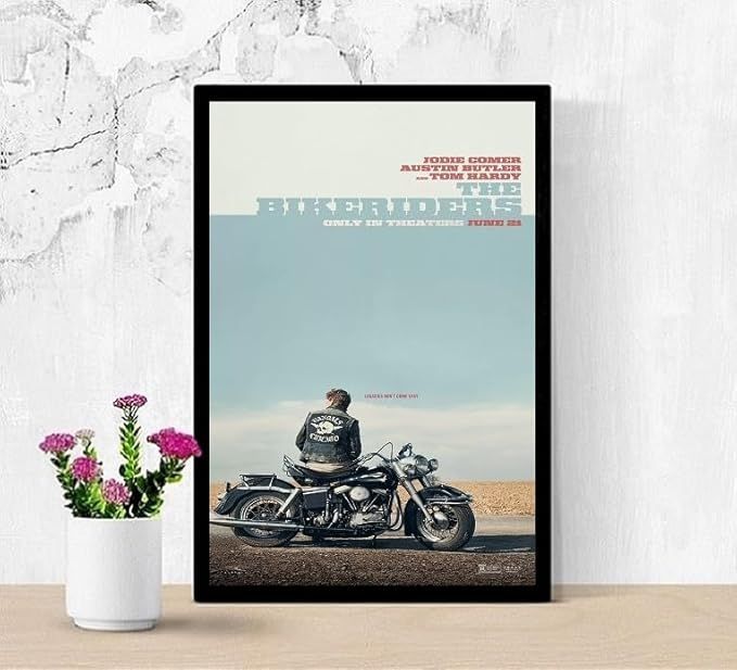 フレーム付-黒-】 映画ポスター ザ バイクライダーズ The Bikeriders