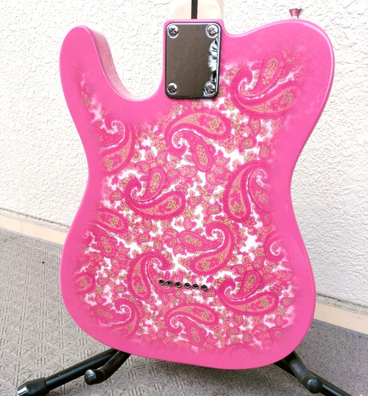 テレキャスターシンラインタイプ ピンクペイズリー Showmanサイケ