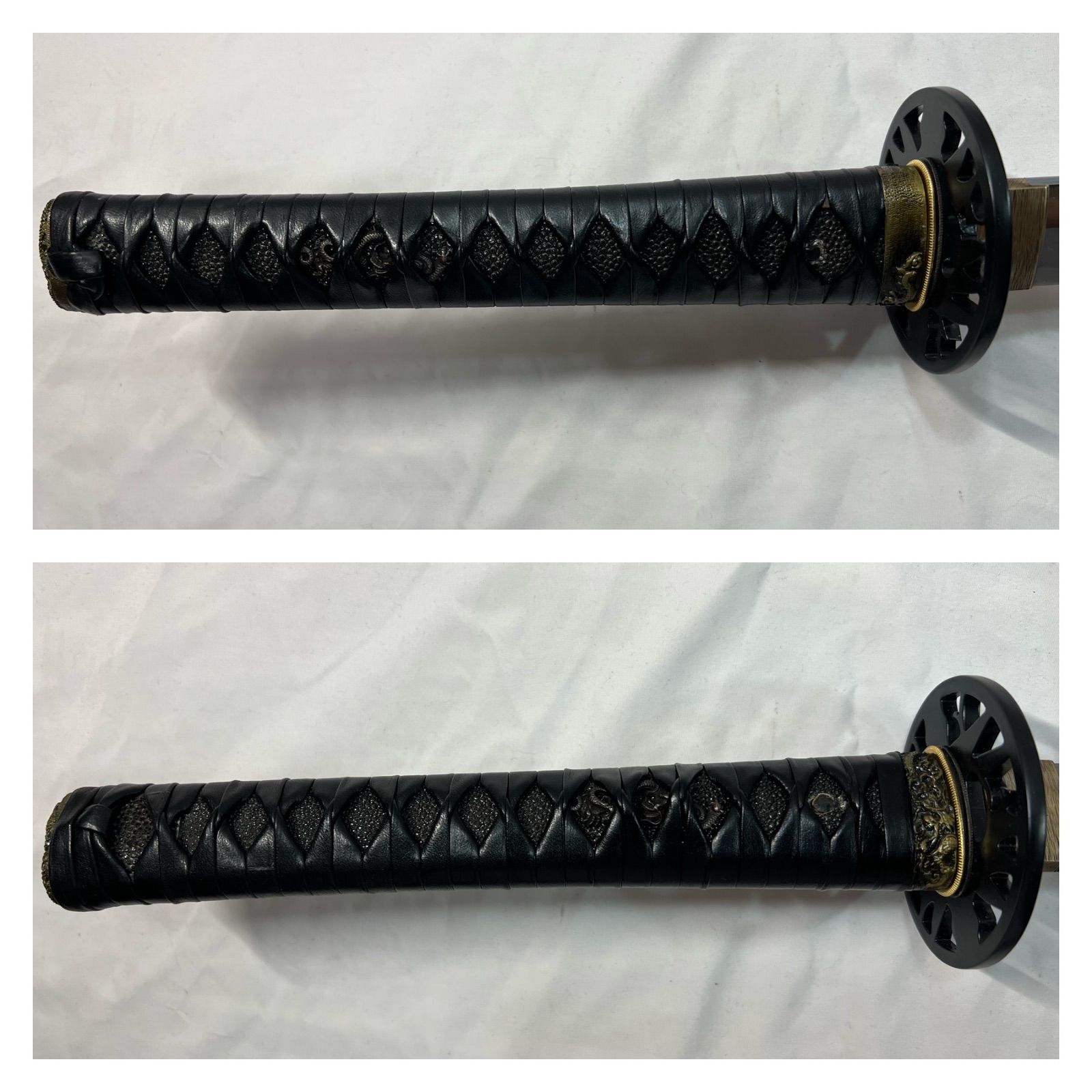 大小居合稽古刀、木製、鮫革(鉄鐔.二重薄刃)、2月末日まで