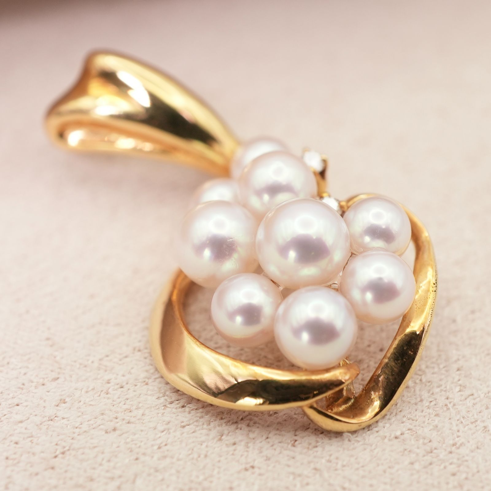 田崎真珠 K18 ダイヤモンド×パール ネックレストップ/24-4945S - メルカリ