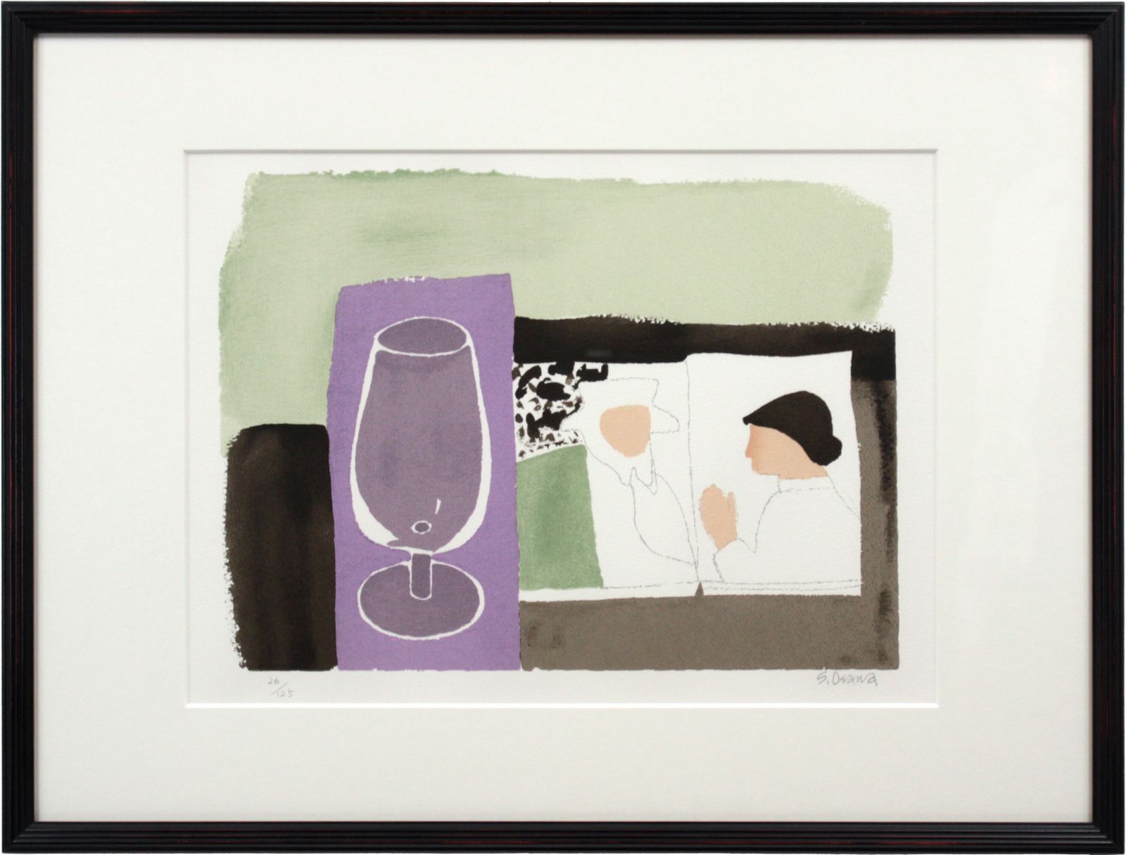 大沢昌助 リトグラフ 版画『グラスと本』【真作保証】 絵画 - メルカリ