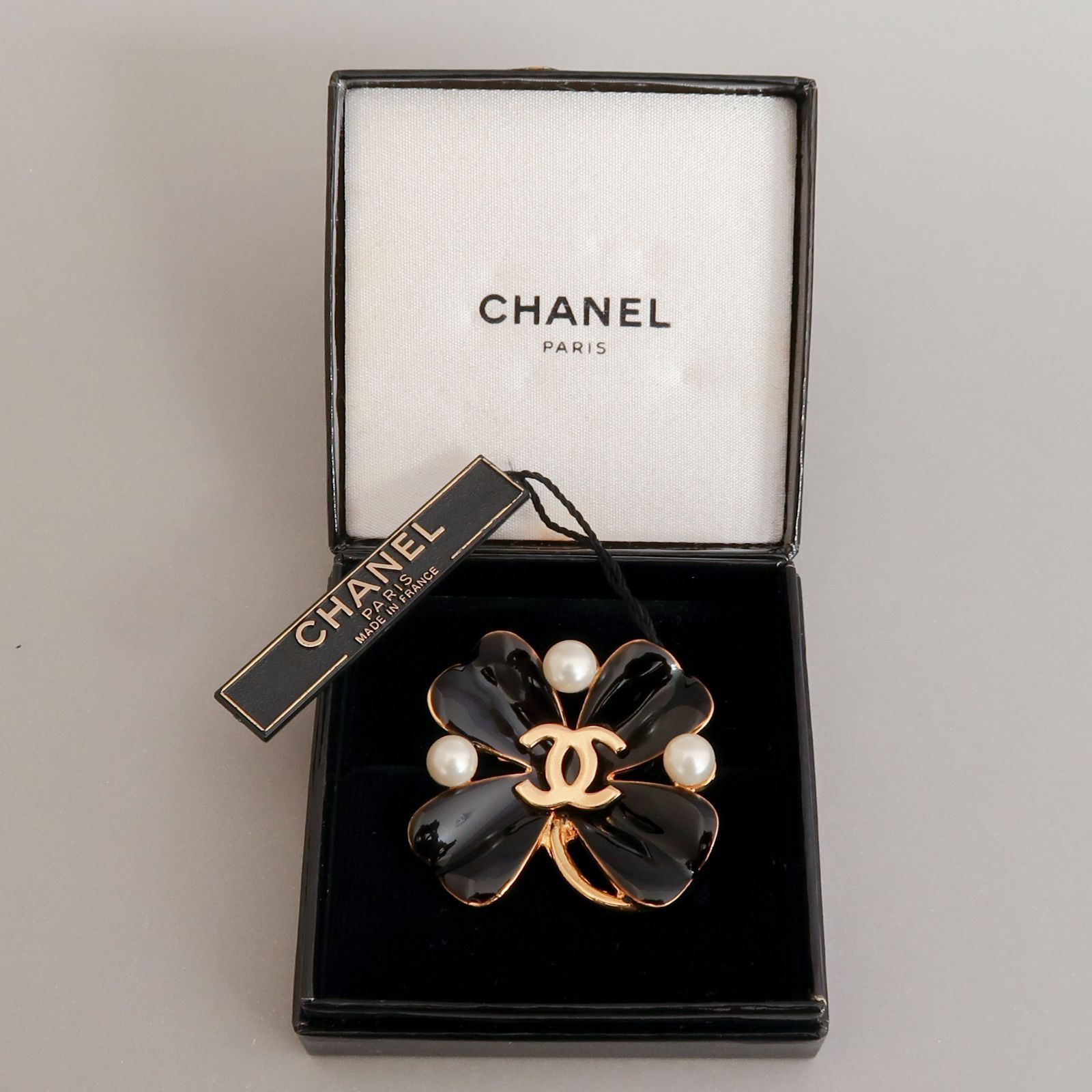 シャネル/CHANEL クローバー パール ゴールド ブローチ ココマーク