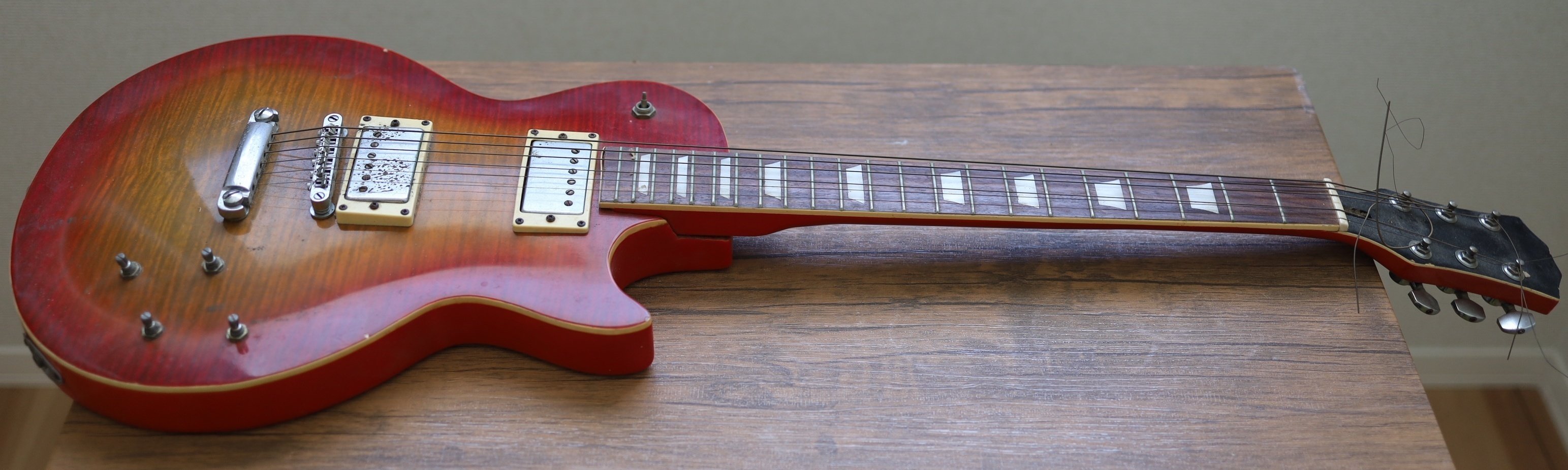 メーカー不明Les Paulタイプギターの修理｜Croquetteギター機材研究