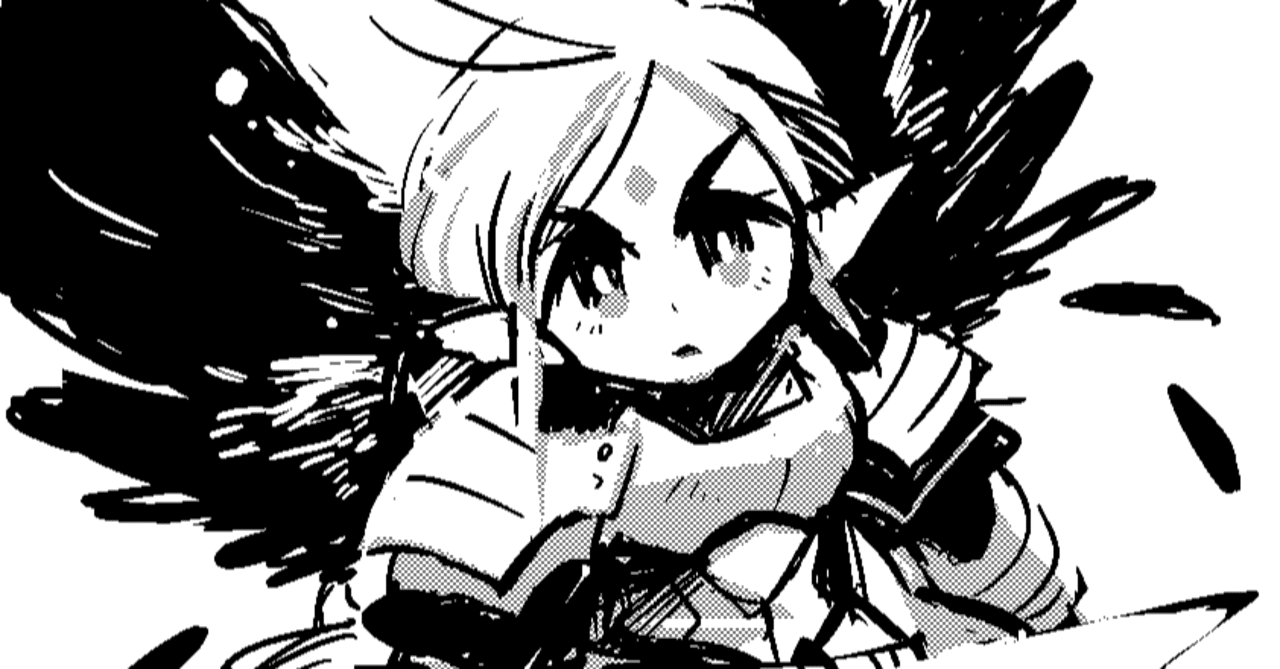 モノクロイラスト摸索過程｜wawako