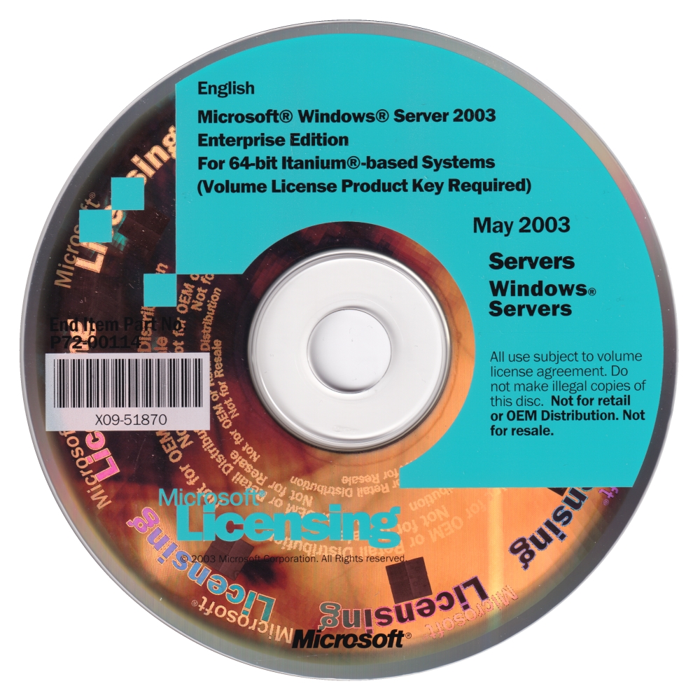 Microsoft Windows Server 2003 Enterprise Edition for IA-64 Systems