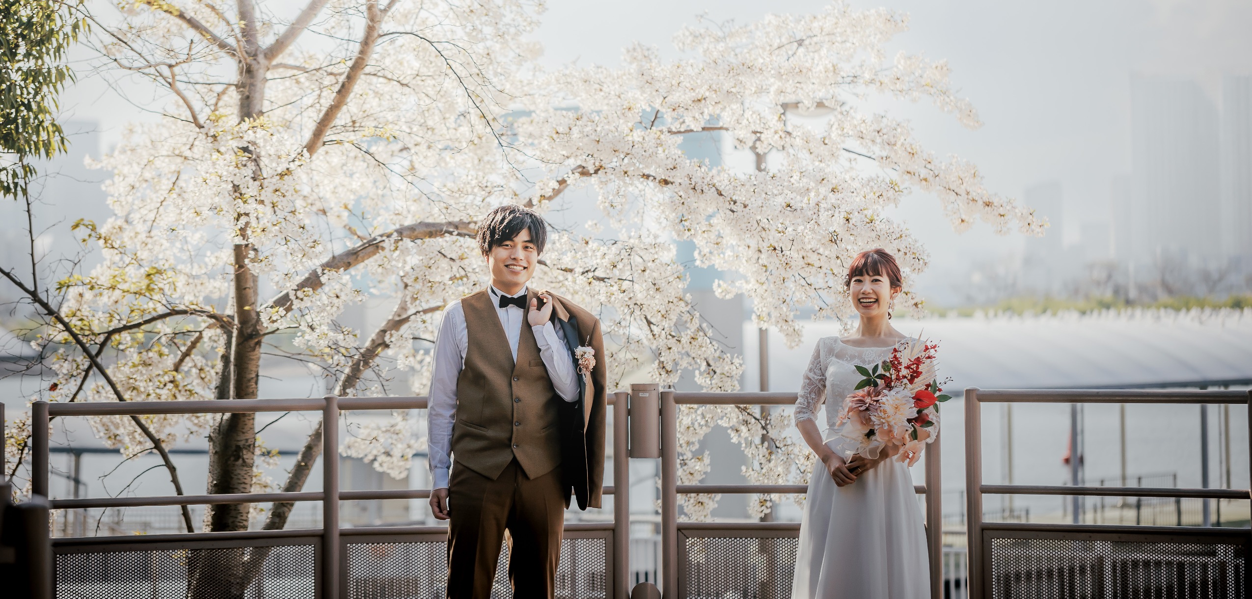 横浜の桜前撮りフォトウェディング｜【公式】WEDDING AVENUE