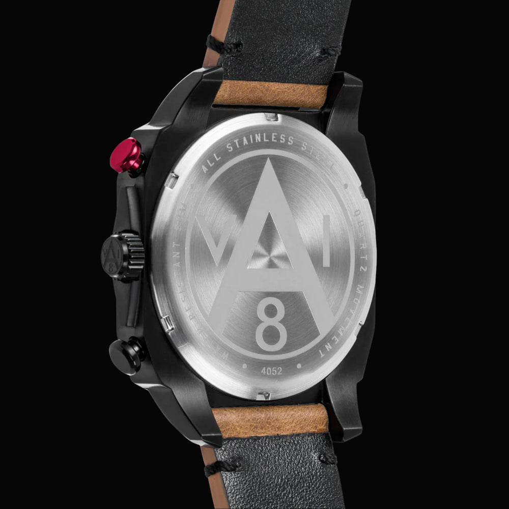 Charcoal Ember Brown | Hawker Hunter Retrograde Chronograph – AVI