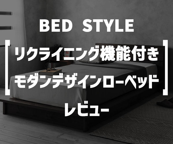 レビュー】ベッドスタイル「リクライニング機能付きモダンデザイン