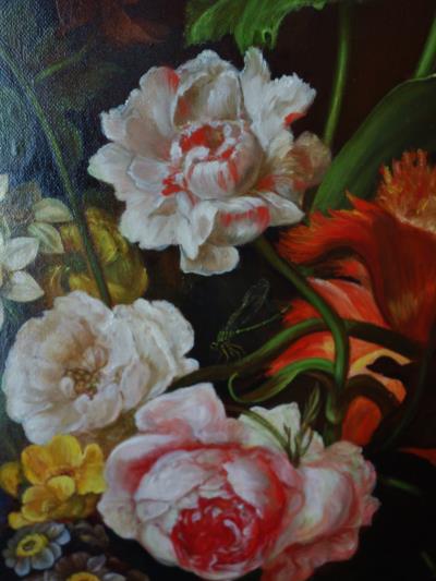 西洋骨董屋 フランスアンティーク ブーケ静物画 花の絵 油絵