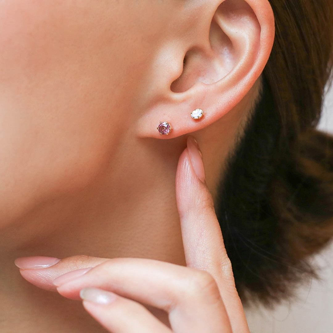 ビズー公式】ロイヤルブルームーンストーン K18(18金) PT ピアス(片耳