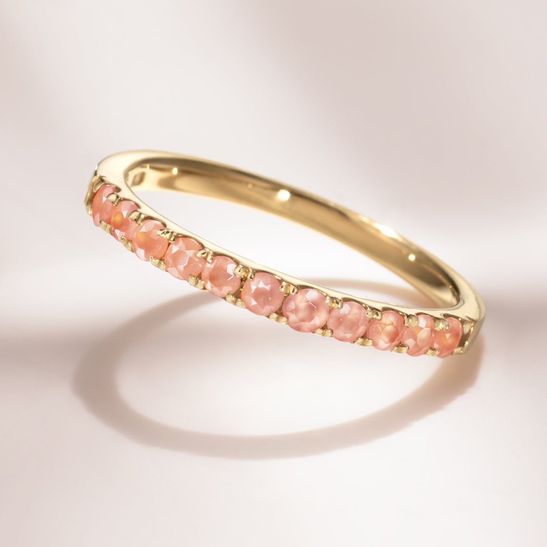 ビズー公式】ロードクロサイト 11石 ハーフ エタニティ K18(18金