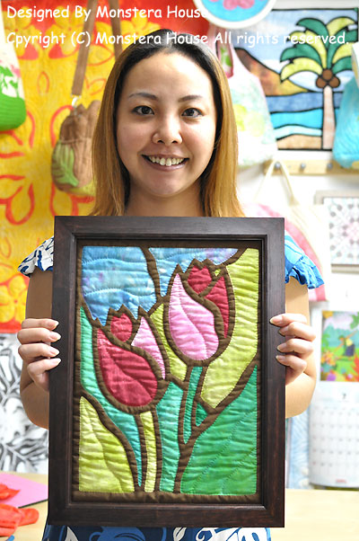 2012年キルト展限定 チューリップのステンドグラスキルトキット