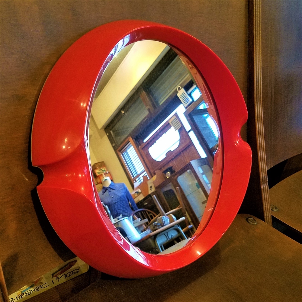 スペースエイジ 壁掛け鏡 ´70s ミッドセンチュリー 希少 スペース