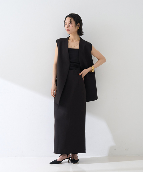 セットアップ2点セット】ダブルクロスジレ×タイトスカート