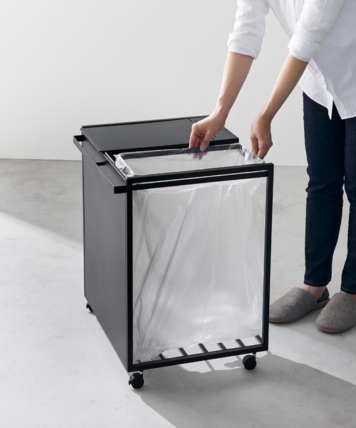 tower（タワー）蓋付き目隠し分別ダストワゴン 45L 2分別