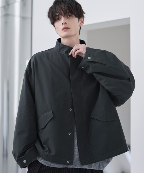 セール】ビッグシルエットドロップショルダーショートモッズブルゾンM