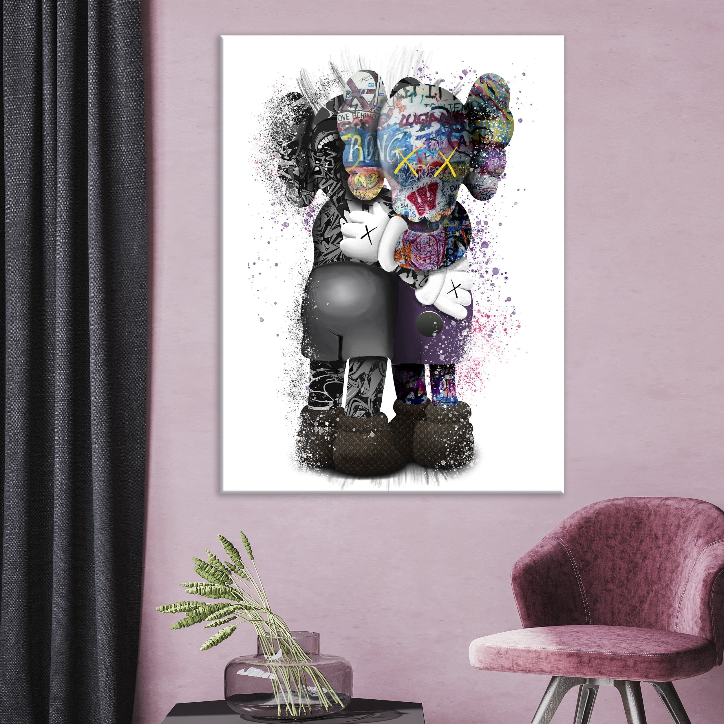 Kaws 3 Poster Canvas Print | Kaws Wall Art | Canvas4wall