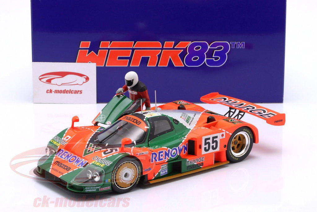 WERK83 1:18 Set: Mazda 787B #55 Winner 24h LeMans 1991 with Driver