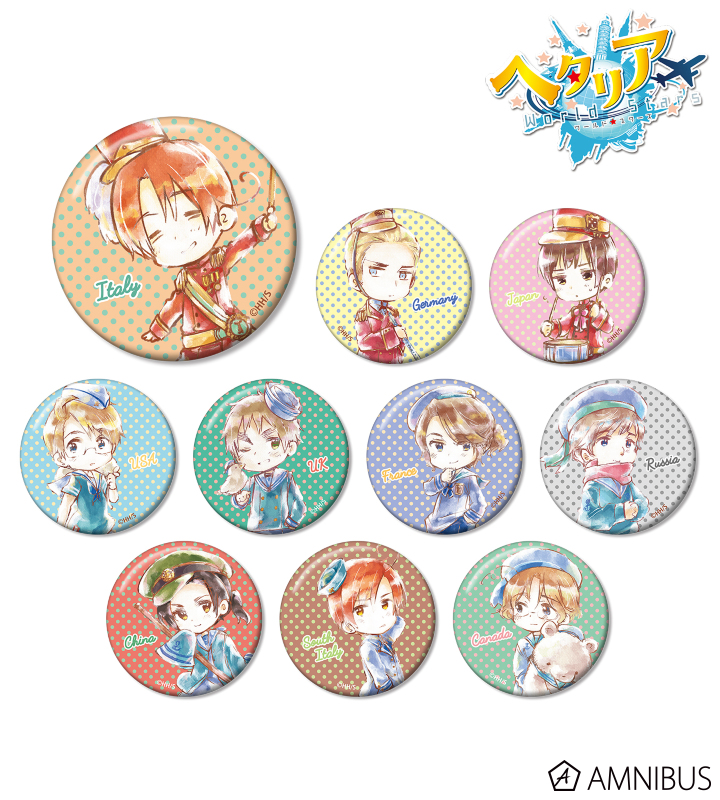 ヘタリア World☆Stars - トレーディング デフォルメAni-Art 缶バッジ