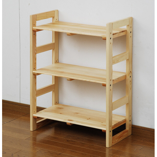 YAMAZEN ウッドラック 幅600×奥行300×高さ800mm ナチュラル （直送品