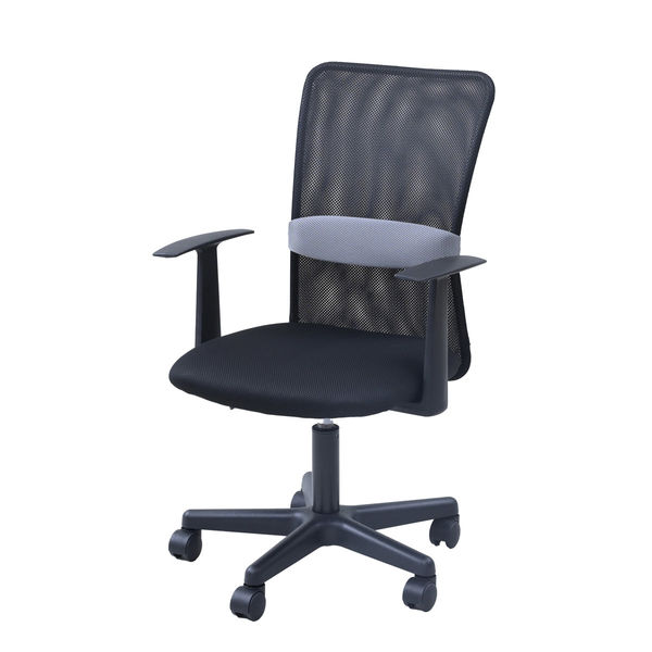 YAMAZEN 爽快 メッシュチェア オフィスチェア レバー昇降 ランバー