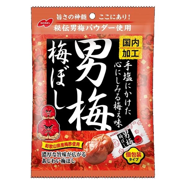 男梅 梅ぼし52g 1セット（1個×6） ノーベル製菓 - アスクル