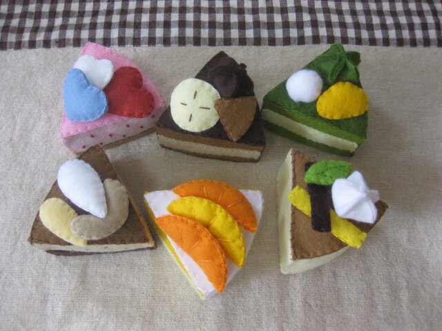 ケーキコレクション ハンドメイド フェルト ままごと | iichi 日々の