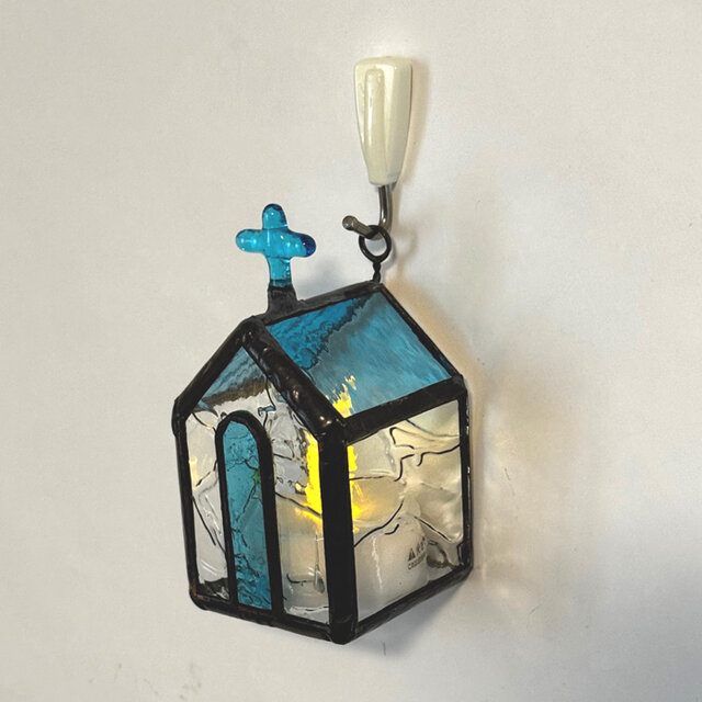 ステンドグラス教会キャンドルホルダーﾌﾞﾙｰNo,3031 | iichi 日々の