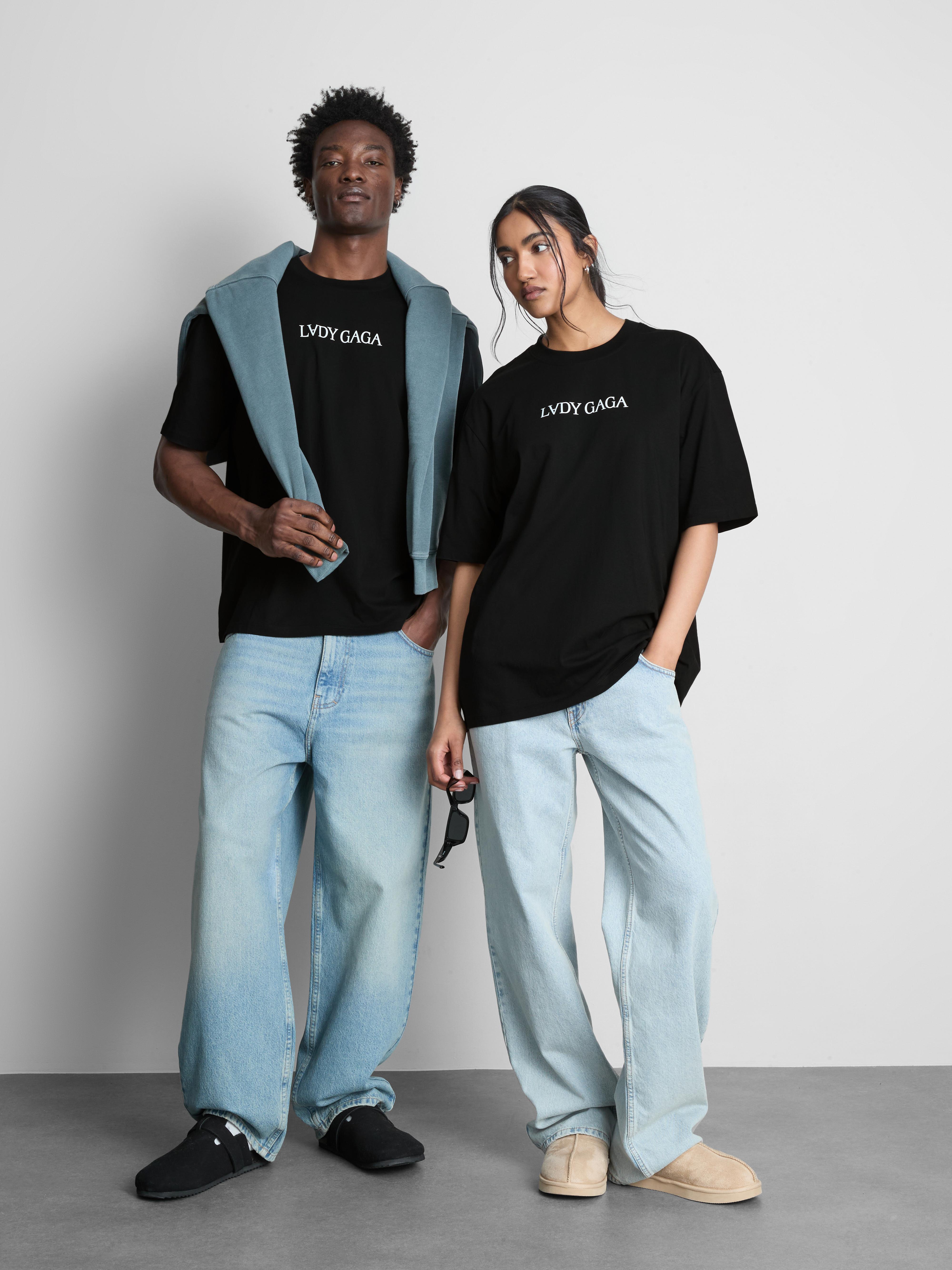 Men's Black Lady Gaga mayhem Short Sleeve T-Shirt | Primark