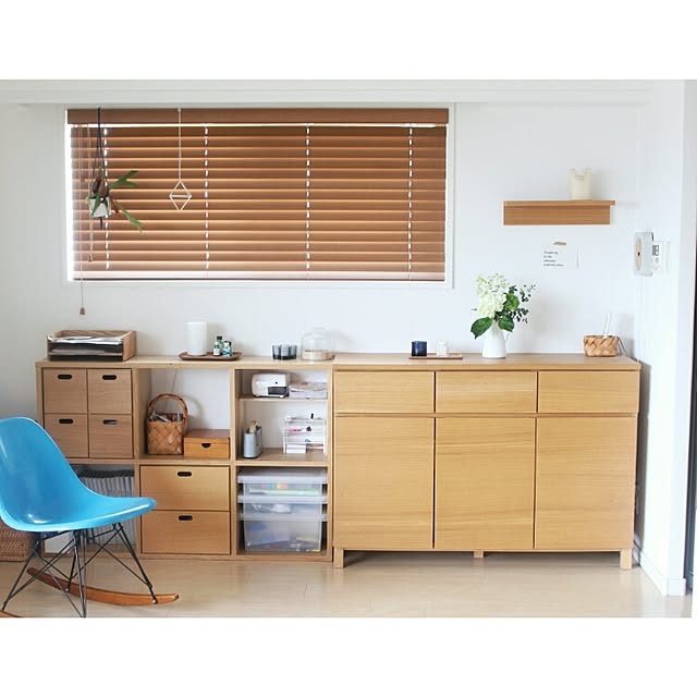 上質空間を作れる！ウッドブラインド×無印良品のある生活 | RoomClip