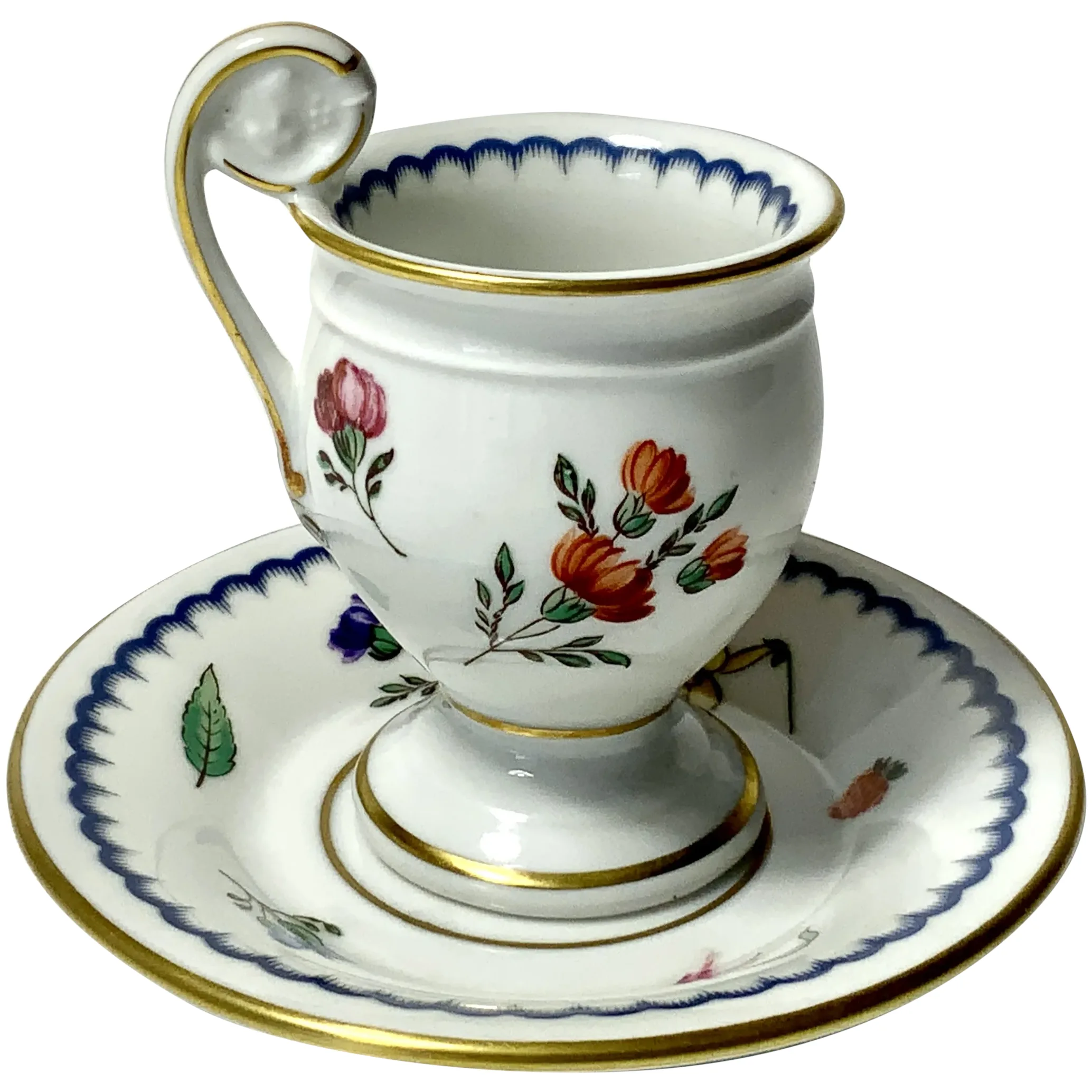 Richard Ginori Antico Doccia Italian Fruits Footed Demitasse Cup