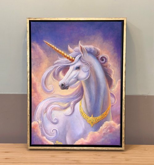 台湾 オリジナルユニコーン_トップアートマイクロスプレー複製画_