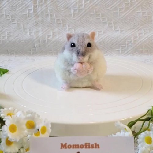 香港 【オーダーメイド羊毛フェルト】リアルハムスター Momofish