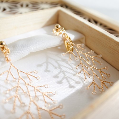 小枝アクセサリー wire accessory 青時雨(aoshigure) 小サイズ 艶消し